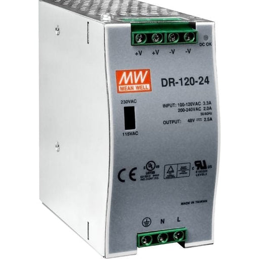 120W SINGLE OUTPUT DIN POWER SUPPLY 12V - QWS - Welding Supply Solutions
