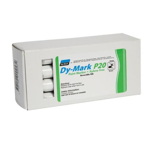 DYMARK P20 PAINT MARKER PEN WHITE PKT/12 - QWS - Welding Supply Solutions