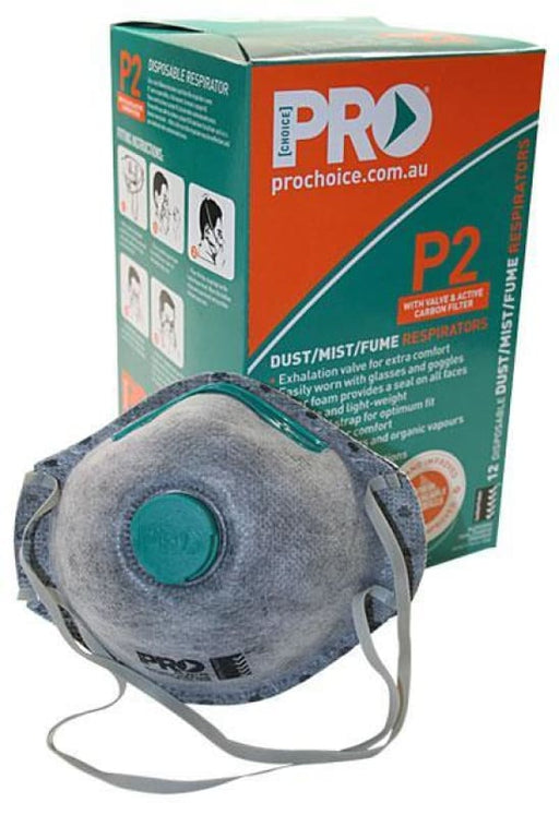 PROCHOICE P2 RESPIRATOR WITH VALVE + ACTIVE CARBON FILTER - QWS - Welding Supply Solutions