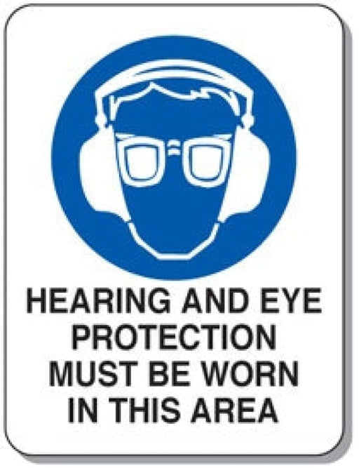 SIGN HEARING & EYE PROTECTION 225X300MM - QWS - Welding Supply Solutions