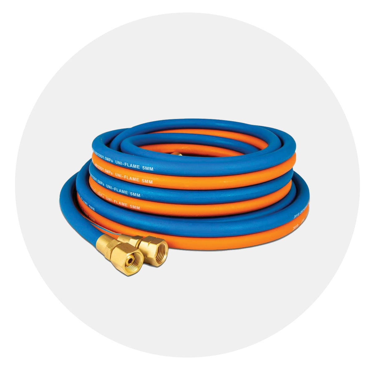 Fitted Oxy-Acetylene Twin Hose Set (3/8 Fittings) - 8 mm x 20 m