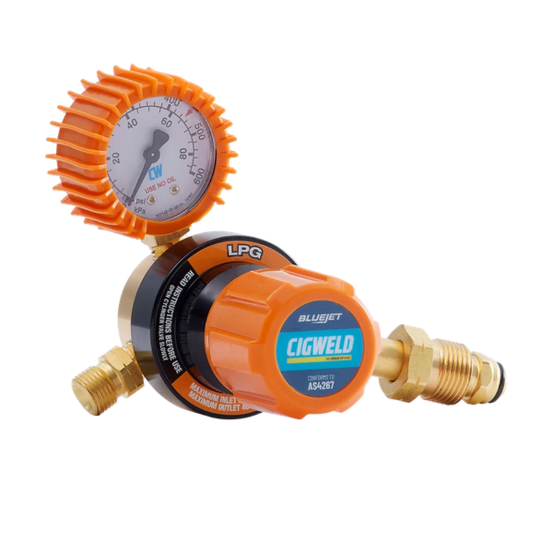 BLUEJET LPG SIDE INLET REGULATOR 400KPA - QWS - Welding Supply Solutions