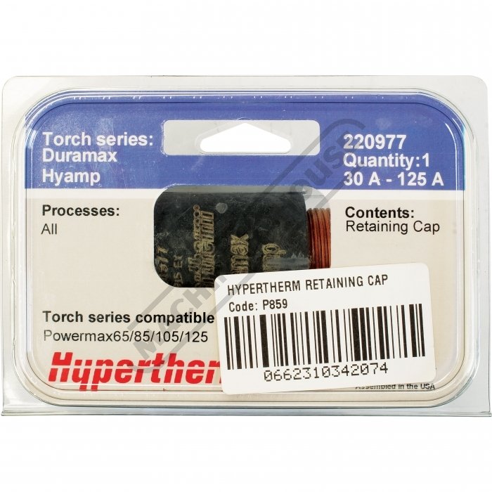 HYPERTHERM RETAINING CAP DURAMAX HYAMP OHMIC 30-125A - QWS - Welding Supply Solutions