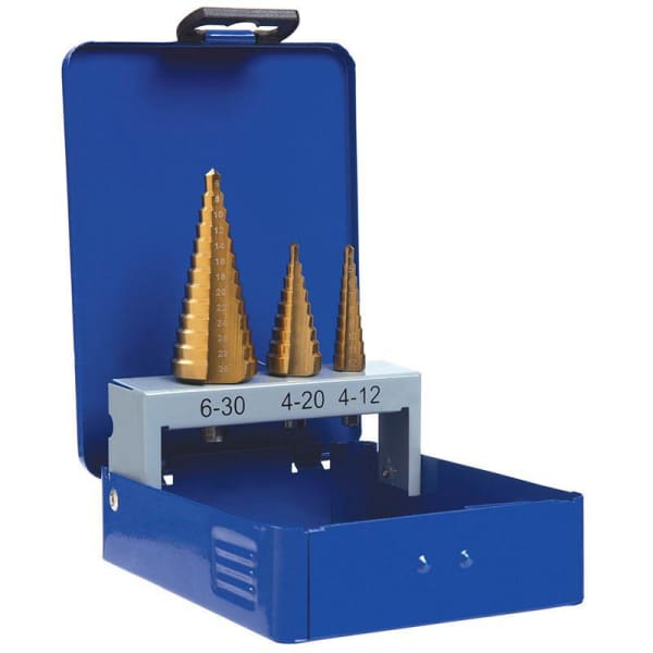 3 PIECE STEP DRILL SET - QWS - Welding Supply Solutions