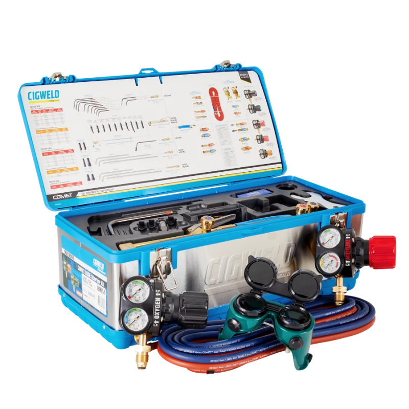 CIGWELD COMET EDGE OXY/ACETYLENE KIT IN TOOLBOX - QWS - Welding Supply Solutions