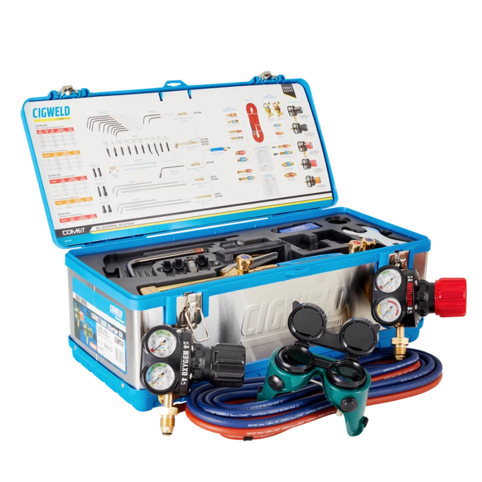 CIGWELD COMET EDGE OXY/ACETYLENE KIT IN TOOLBOX
