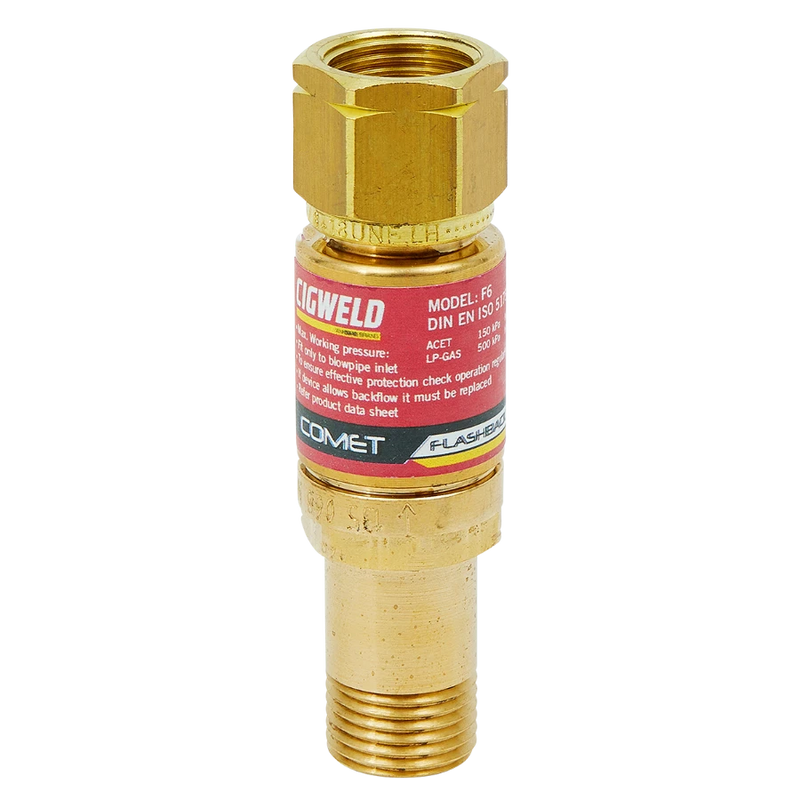 CIGWELD FLASHBACK ARRESTOR FUEL F6 TORCH MOUNTED - QWS - Welding Supply Solutions