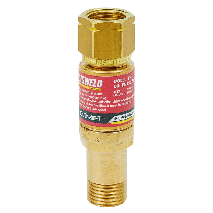 CIGWELD FLASHBACK ARRESTOR FUEL F6 TORCH MOUNTED