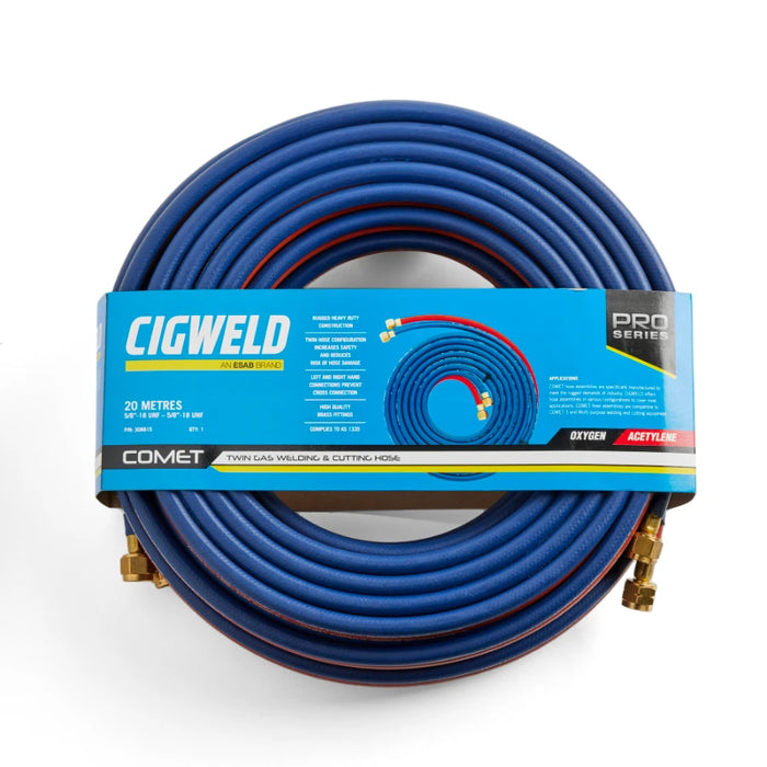 COMET FITTED HOSE TWIN OXY/ACETYLENE 20M,