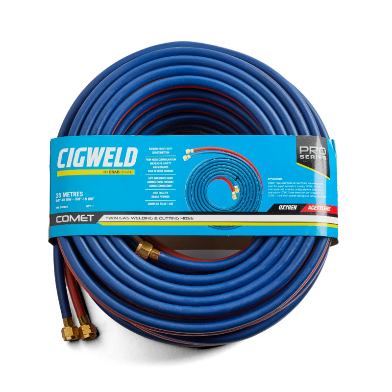 COMET TWIN OXY/ACETYLENE GAS HOSE 25M SET - QWS - Welding Supply Solutions