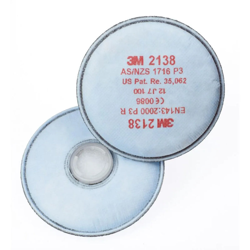 3M 2138 P3 FILTER SUIT 6000 SERIES HALF FACE MASK RESPIRATOR - QWS - Welding Supply Solutions