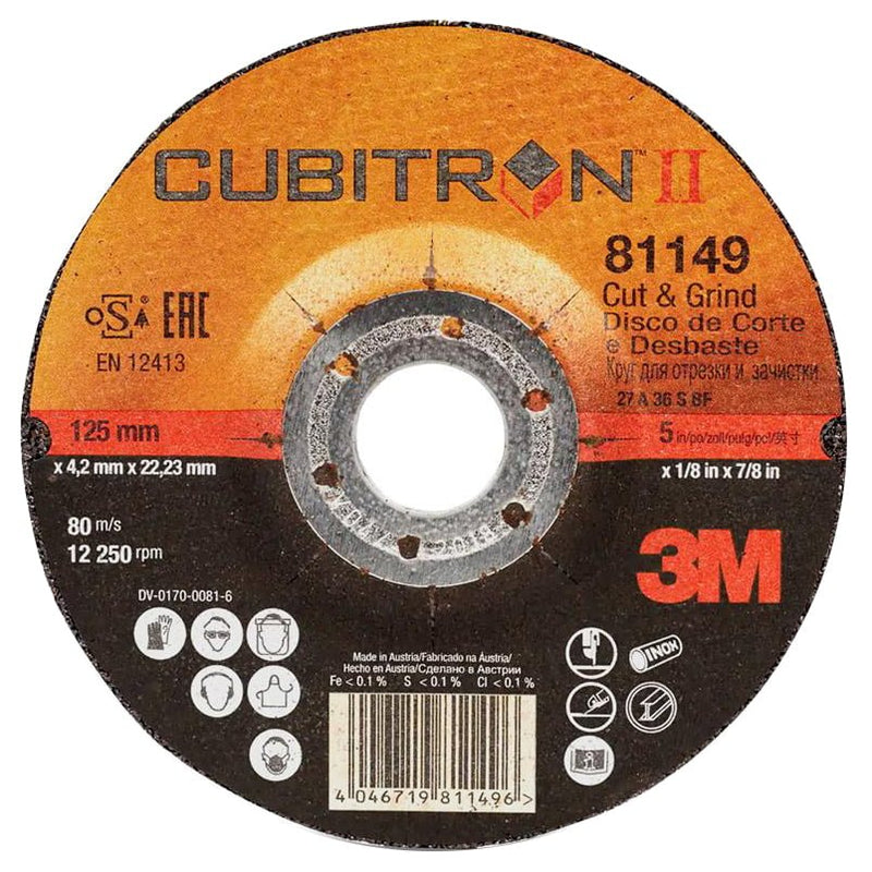 3M CUBITRON CUT & GRIND 125X4.2MM - QWS - Welding Supply Solutions