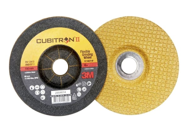 3M CUBITRON 125MM X3X22 36G FLEXIBLE GRINDING DISC 14443 - QWS - Welding Supply Solutions