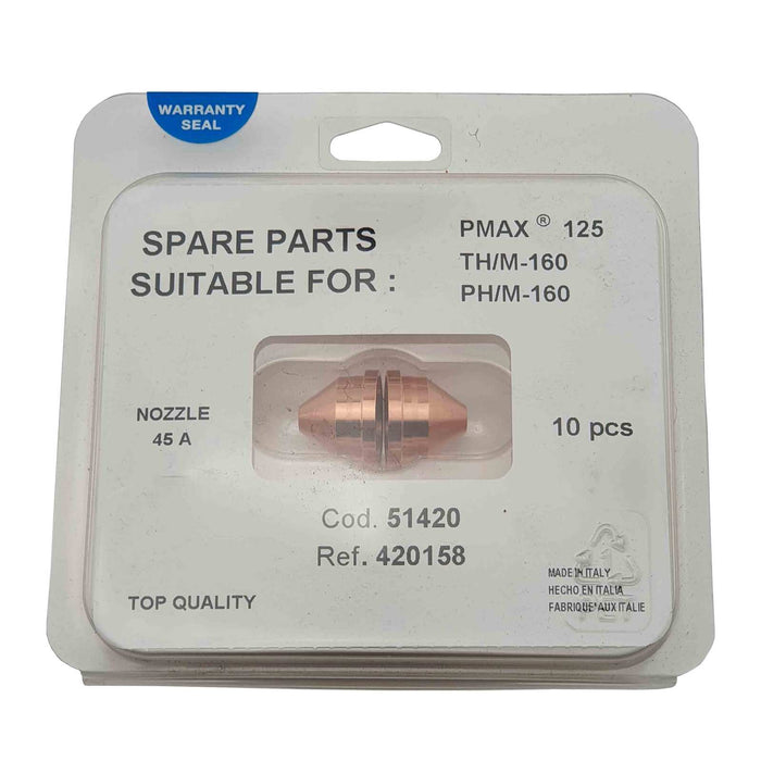 HYPERTHERM NOZZLE DURAMAX HYAMP 45A - QWS - Welding Supply Solutions