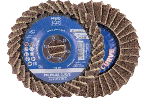 PFERD PVL-R CURVE 125 A 100 COARSE (BROWN) - QWS - Welding Supply Solutions