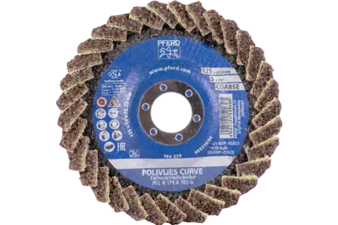 PFERD PVL-R CURVE 125 A 100 COARSE (BROWN) - QWS - Welding Supply Solutions