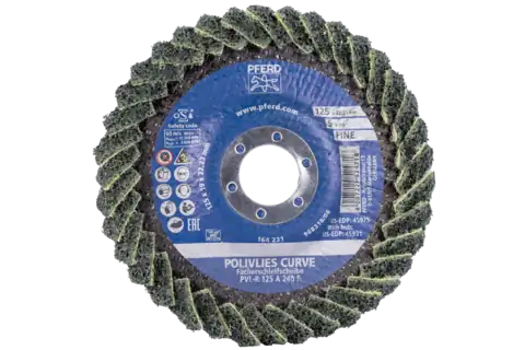 PFERD PVL-R CURVE 125 A 240 FINE (BLUE) - QWS - Welding Supply Solutions