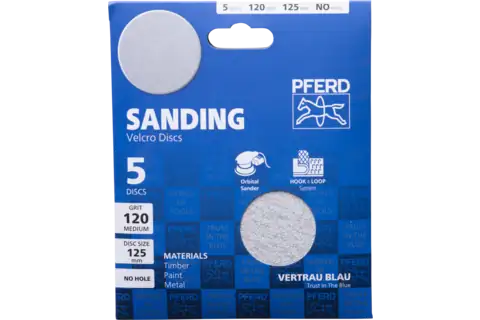 PFERD HOOK&LOOP-BACKED ABRASIVE DISC PAPER KSS125 A120 5/PK - QWS - Welding Supply Solutions