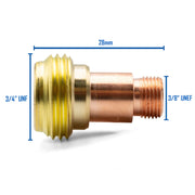 SR17/18/26 TIG GAS LENS STUBBY STYLE 2.4MM - QWS - Welding Supply Solutions