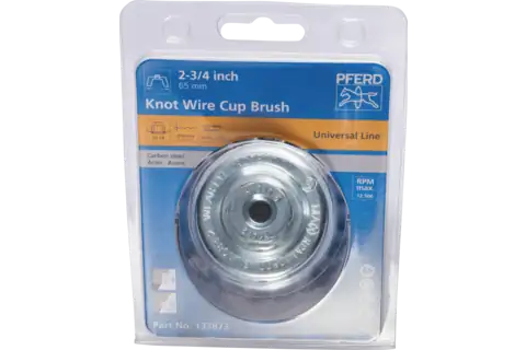 PFERD BRUSH CUP 65MM TWIST KNOT M14/M10 STEEL TBG 65 0.35MM - QWS - Welding Supply Solutions