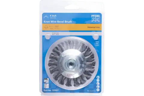 PFERD BEVEL BRUSH KNOT KBG 100X13MM M14/M10 STEEL - QWS - Welding Supply Solutions