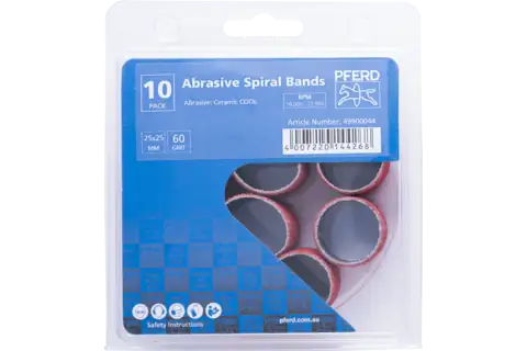 PFERD SPIRAL BAND KSB2525 CO-COOL 60/10 PK - QWS - Welding Supply Solutions