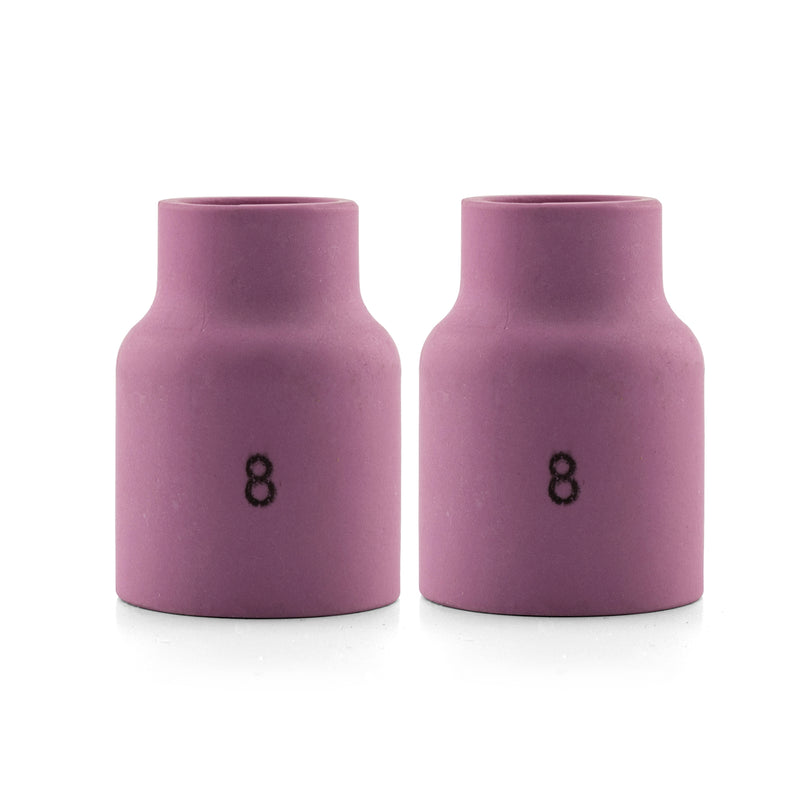SR17/18/26 TIG GAS LENS CERAMIC #8 13MM STUBBY - QWS - Welding Supply Solutions