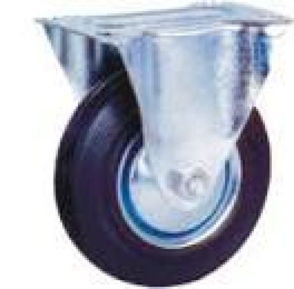 75MM RUBBER FIXED CASTORS - QWS - Welding Supply Solutions
