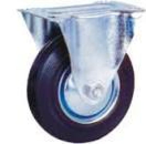 75MM RUBBER FIXED CASTORS - QWS - Welding Supply Solutions