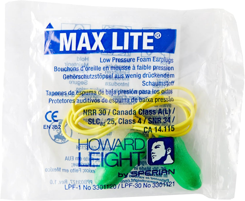 EAR PLUGS MAXLITE LPF30A CORDED 25DB CLASS 4 - 100PR/BOX - QWS - Welding Supply Solutions