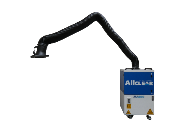 ALLCLEAR MA100 FUME EXTRACTOR SINGLE ARM 3MTR - QWS - Welding Supply Solutions