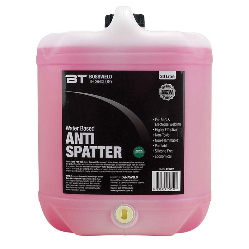 ANTISPATTER BOSSWELD PINK LIQUID 20LTR - QWS - Welding Supply Solutions
