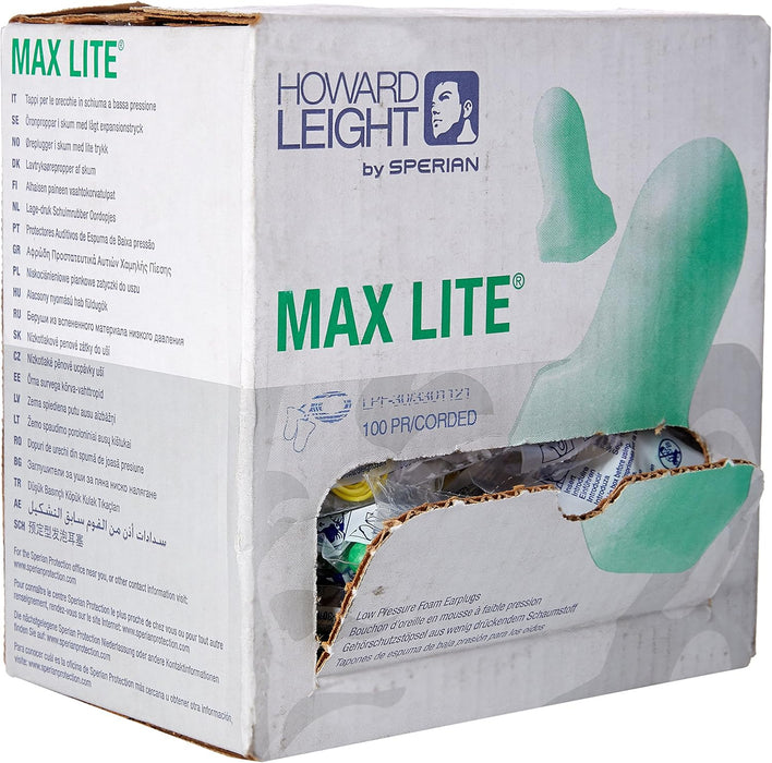EAR PLUGS MAXLITE LPF30A CORDED 25DB CLASS 4 - 100PR/BOX - QWS - Welding Supply Solutions