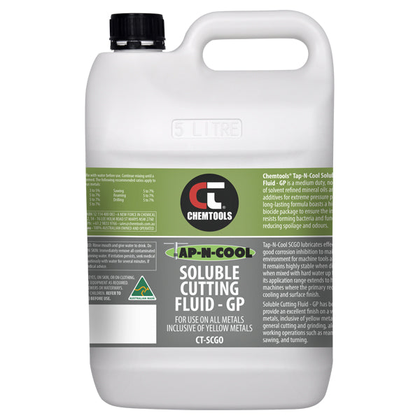CHEMTOOLS TAP-N-COOL SOLUBLE CUTTING FLUID – GP - 5LTR