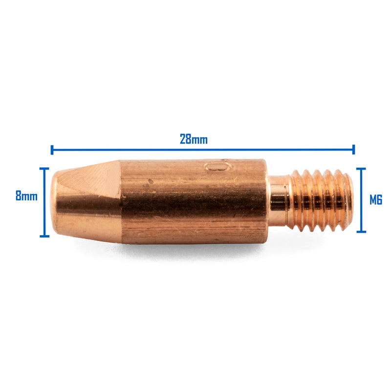 BINZEL STYLE M6 CONTACT TIP 0.8MM - QWS - Welding Supply Solutions