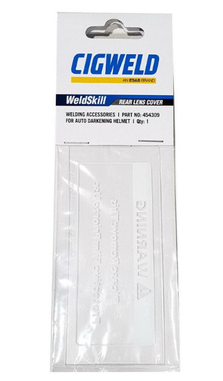 CIGWELD WELDSKILL HELMET LENS INNER CLEAR 105MM X 46MM - QWS - Welding Supply Solutions