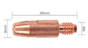 BINZEL STYLE M6 CONTACT TIP 0.9MM - QWS - Welding Supply Solutions
