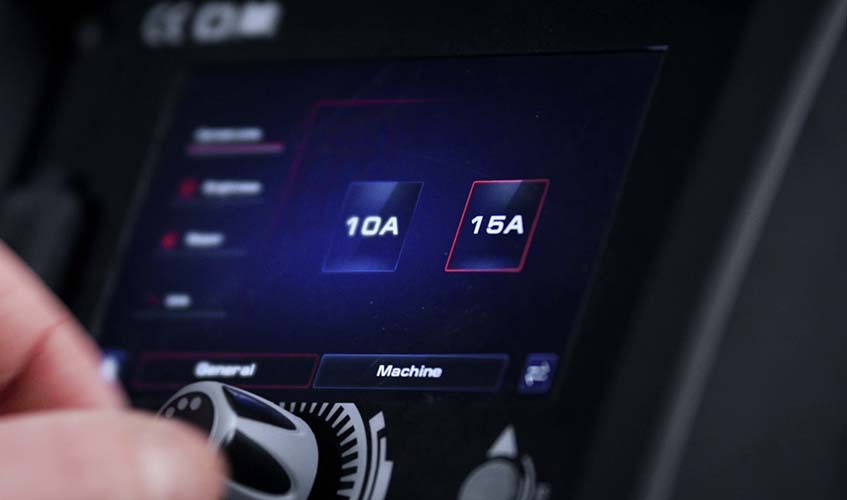 DUAL PLUG COMPATIBILITY (10A & 15A) Connect to any 10A or 15A outlet for even greater versatility. The machine comes plugged with a 15A plug, so to connect to a 10A outlet simply attach the supplied conversion lead to your machine and change your output mode on the machine. In 10A mode the output is limited to 200A, and the duty cycle is limited to 10% at 200A.