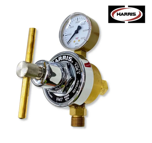 HARRIS REGULATOR OXYGEN H47 0-4000KPA REAR INLET - QWS - Welding Supply Solutions
