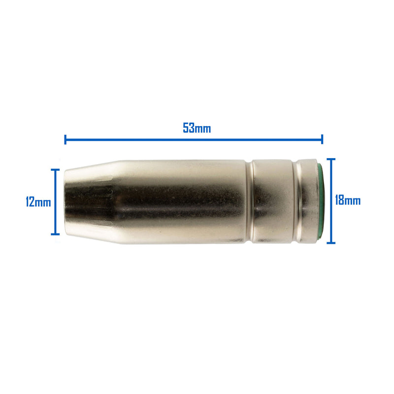 BINZEL STYLE MB15 GAS NOZZLE CONICAL STD - QWS - Welding Supply Solutions