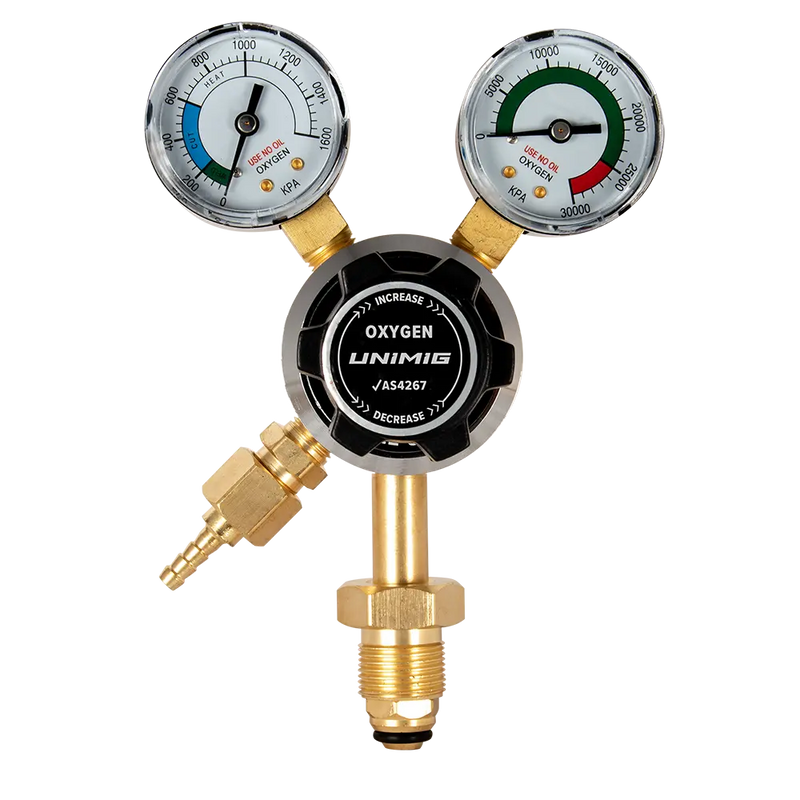 UNIMIG OXYGEN REGULATOR BOTTOM ENTRY - QWS - Welding Supply Solutions