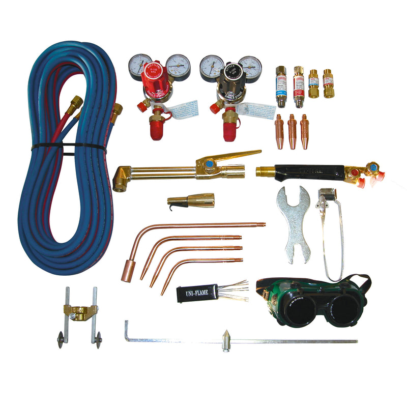 OXY/ACETYLENE CUTTING KIT WITH FBA, GUIDES & REG - QWS - Welding Supply Solutions