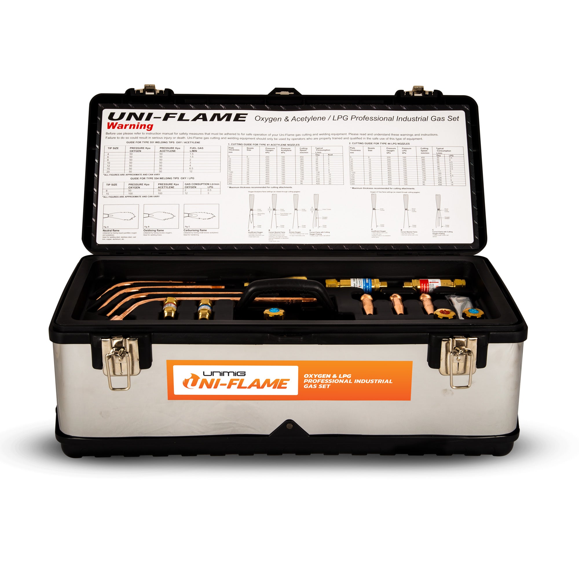 OXY/LPG CUTTING KIT WITH FB ARRESTORS, GUIDES & REGULATORS - QWS - Welding Supply Solutions