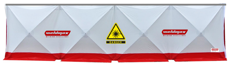 WELDMAX LASER SAFETY WELD SCREEN 7.2X1.8M INC STABILITY KIT