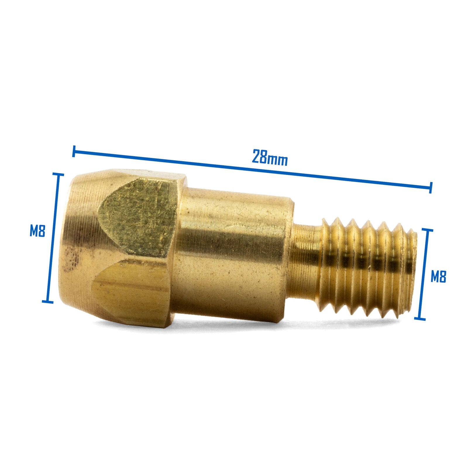 BINZEL STYLE MB36 TIP HOLDER M8 28MM STANDARD - QWS - Welding Supply Solutions
