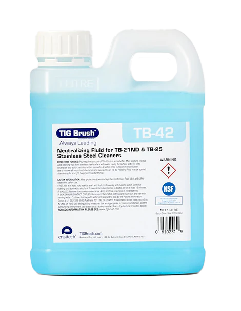 TIG BRUSH NEUTRALIZER FLUID 1L TB-42 - QWS - Welding Supply Solutions