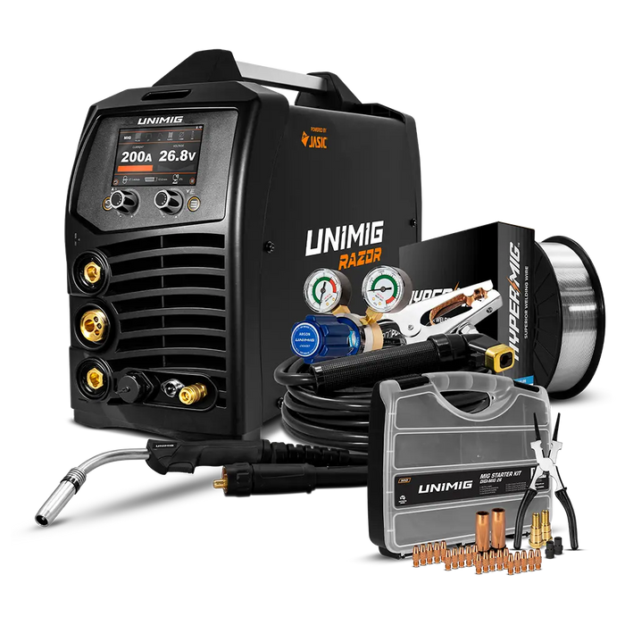 UNIMIG RAZOR 200 PULSE MIG/TIG/STICK WELDER