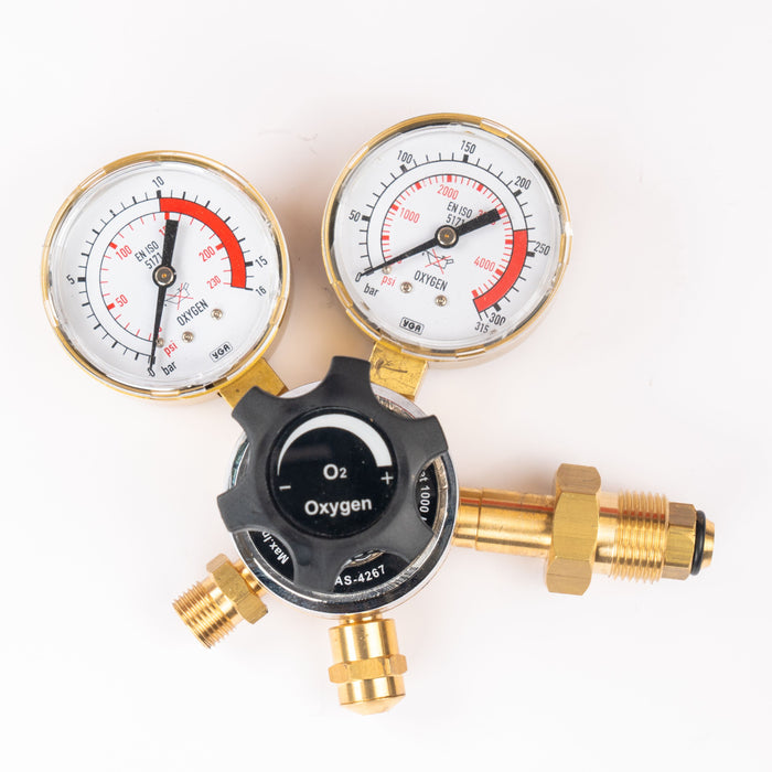 WELDMAX REGULATOR OXYGEN TWIN GAUGE - QWS - Welding Supply Solutions