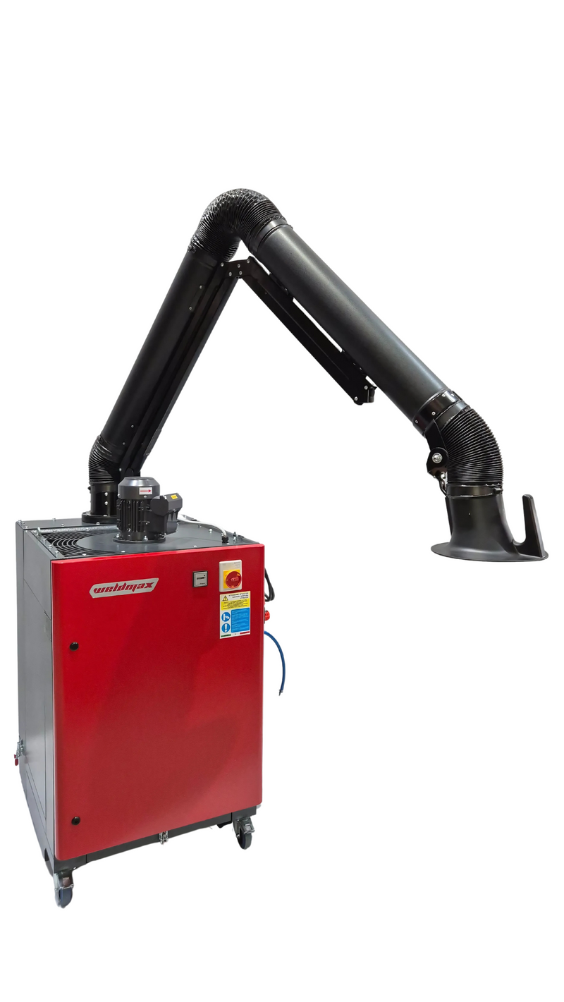 WELDMAX FUME EXTRACT W/SINGLE 160MM X 3M ARM XHD - QWS - Welding Supply Solutions