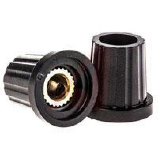 BLACK 15.7MM POTENTIOMETER KNOB 6.35MM - QWS - Welding Supply Solutions